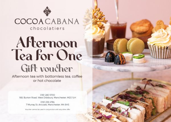 Cocoa Cabana vouchers - afternoon tea with bottomless hot drinks